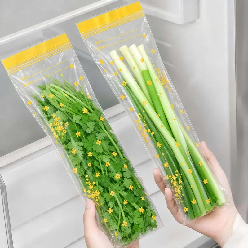 Thick Double Seal Food Storage Bags, Reusable Self-Sealing Pouches, Food Grade Airtight Bags for Refrigerator Organization & Food Portioning-MM1