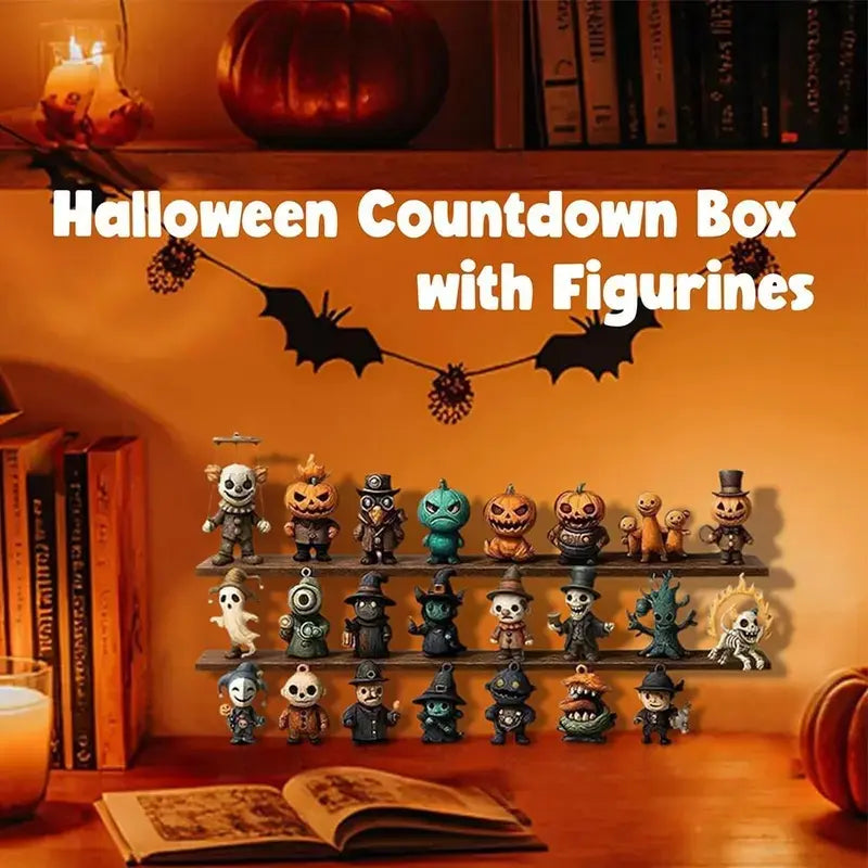 2026 Halloween Advent Calendar with 31 Surprise Blind Bags, Mini Figures, Charms & Decorations for Horror Fans