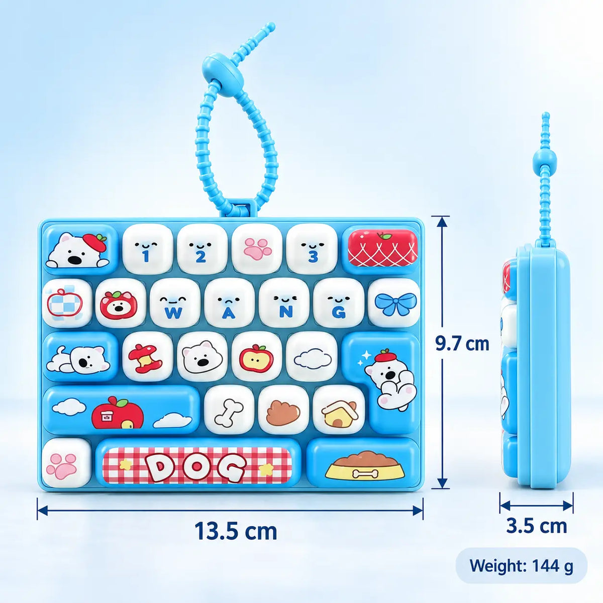 26-Key Mini Fidget Keyboard Keychain Sensory Toy