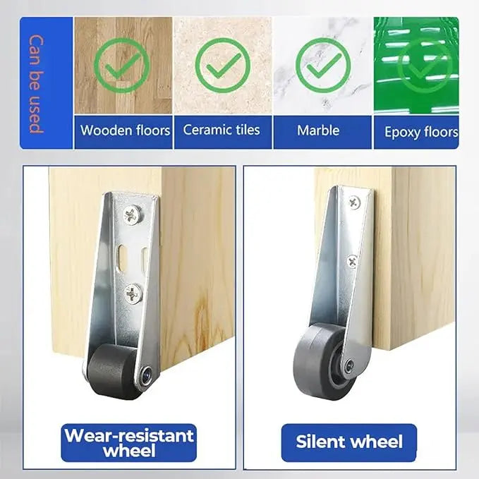 [2PCS] Door drooping universal translation door guide wheel to prevent door bottom falling flat door bottom support wheel translation door pulley casters factory