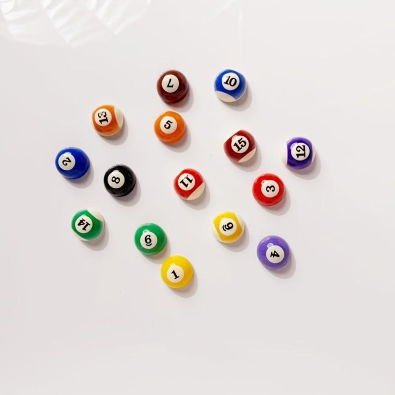 15-Piece Retro Billiard Ball Refrigerator Magnet Set