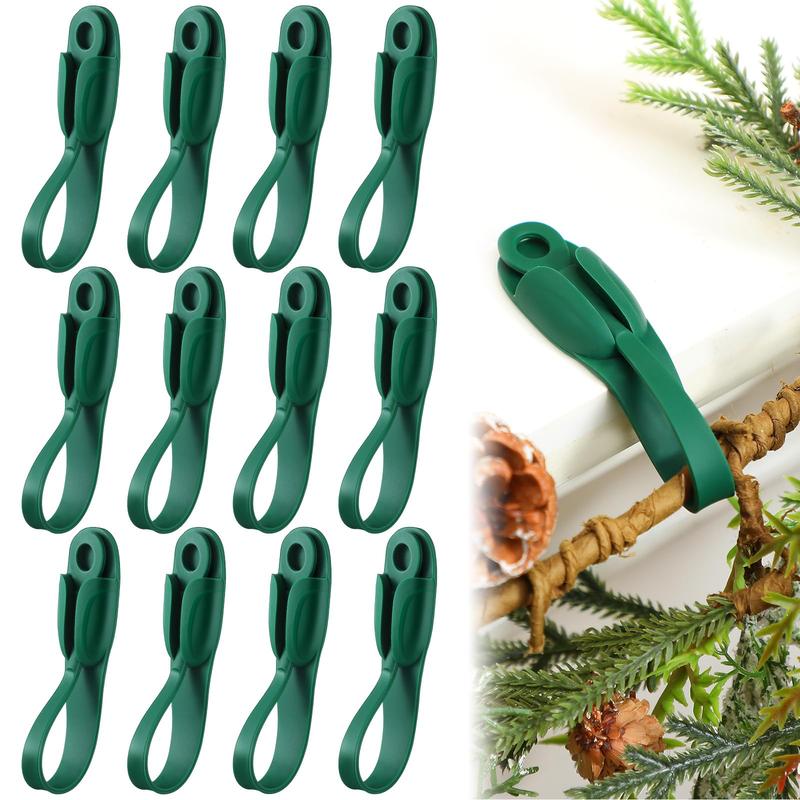 12/24-Pack Reusable 7.87-Inch Silicone Christmas Garland Hooks