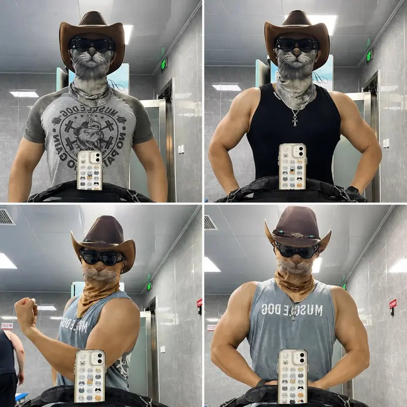 Yeomoo 3D Animal Print Cooling Neck Gaiter with UPF 50+ Sun Protection