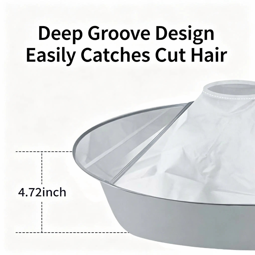 Waterproof Haircut Cape with Built-In Hair Catcher