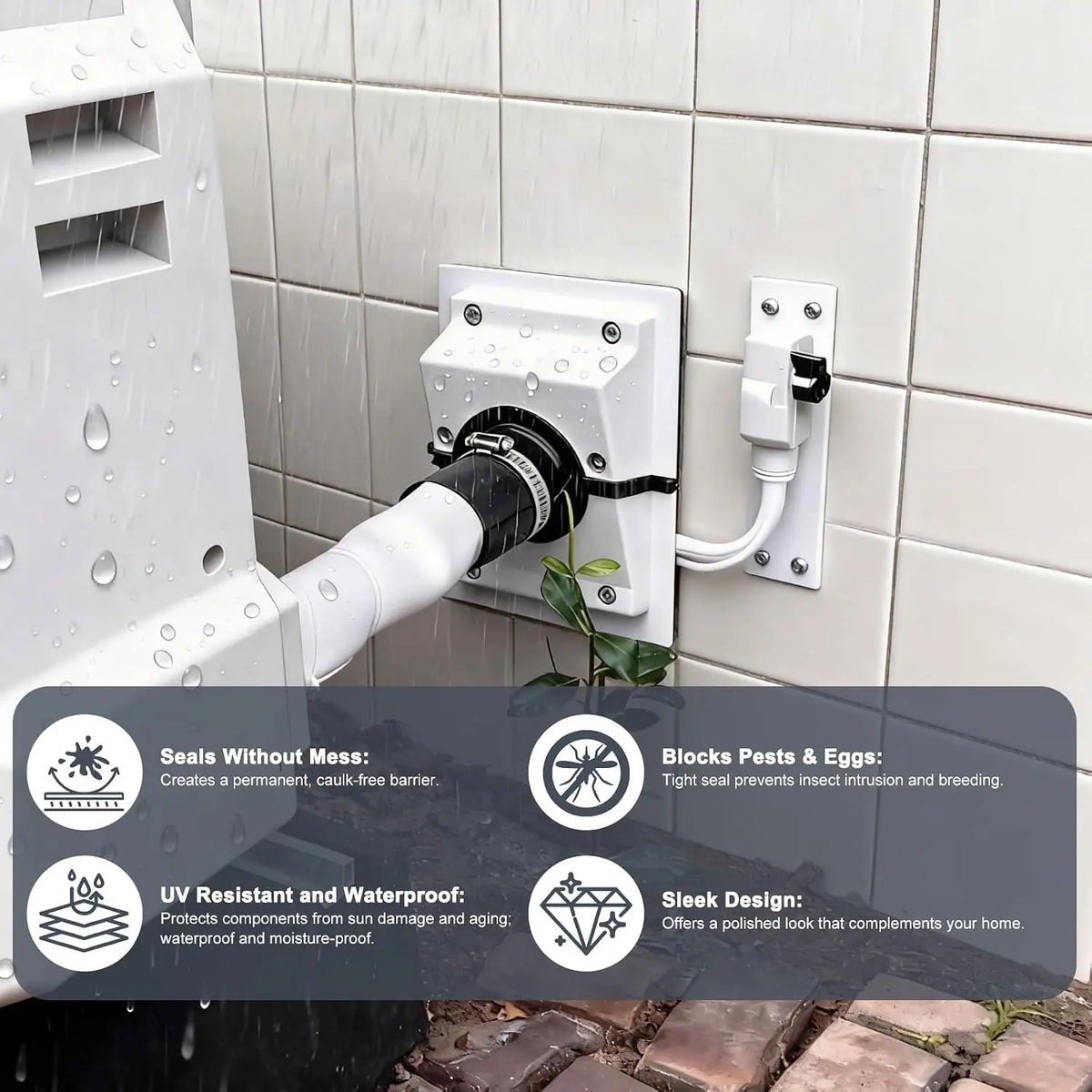 2.36-Inch Split HVAC Line-Set Wall Cover Plate Kit