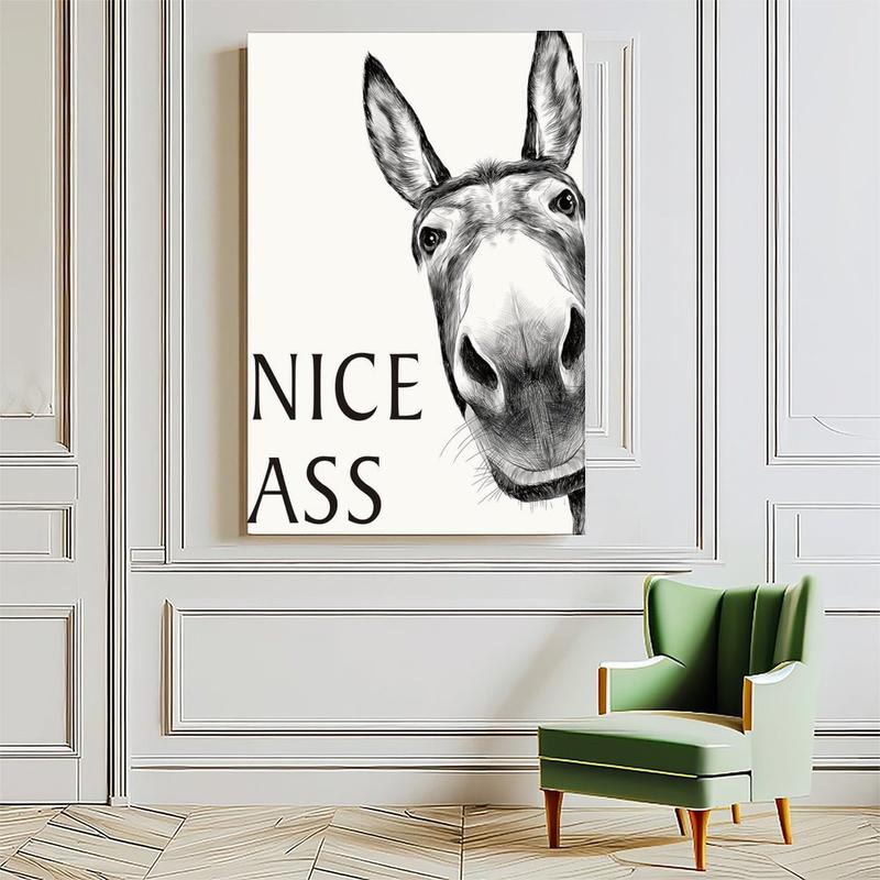 Bathroom Art Wall  Farmhouse Home  Vintage Funny Signs Donkey For Home  restaurant decor cheese heads
