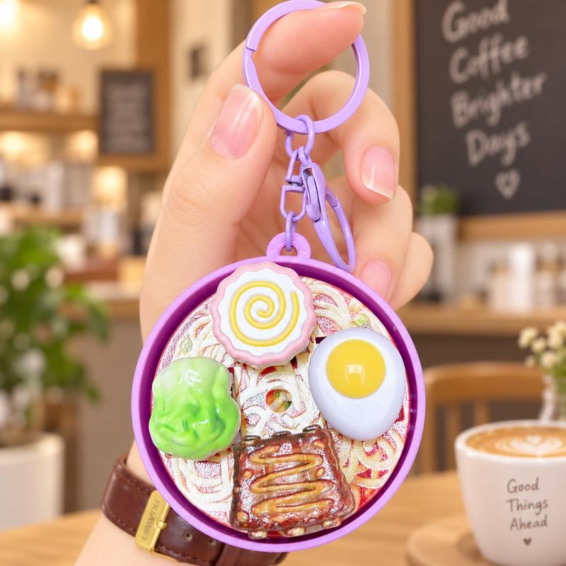 Cute Ramen Bowl Spinning Fidget Toy Keychain