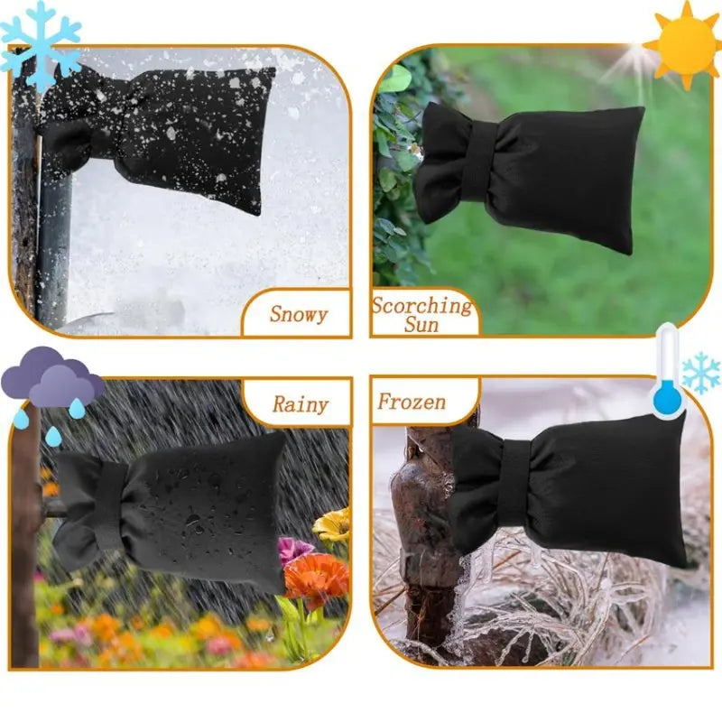 4-Pack Insulated Waterproof Outdoor Faucet Covers – 5.5 × 7.9 in