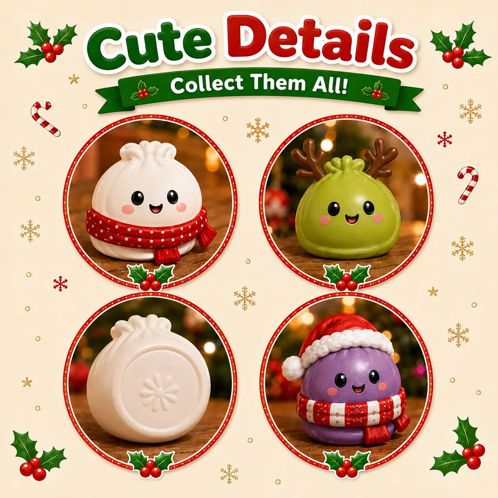 2026 Christmas Squishy Advent Calendar with 24 Dumpling Squeeze Toys, Glitter Fidget Gifts for Kids