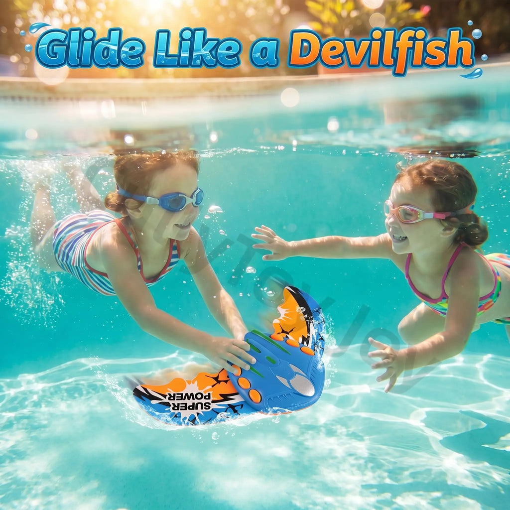 2-Pack Hydrodynamic Manta Ray Diving Toys for Kids, Interactive Pool & Bath Game for Summer Swimming, Beach & Lake Fun