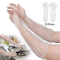 Disposable 23.6-Inch Long-Arm Cleaning Gloves with Elastic Cuffs