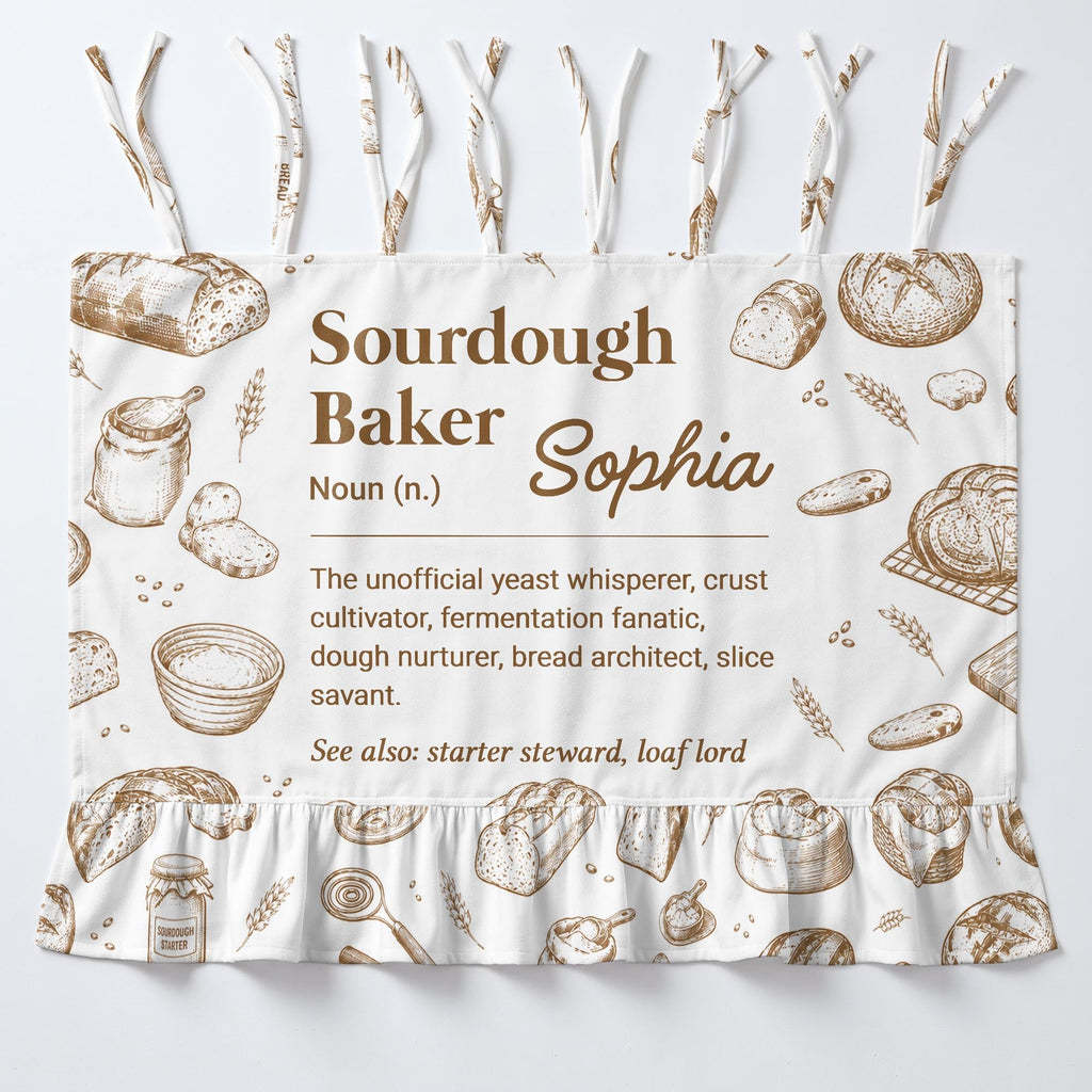 Sourdough Baker Noun, Personalized Oven Skirt Curtain, Gift For Bakers - 11
