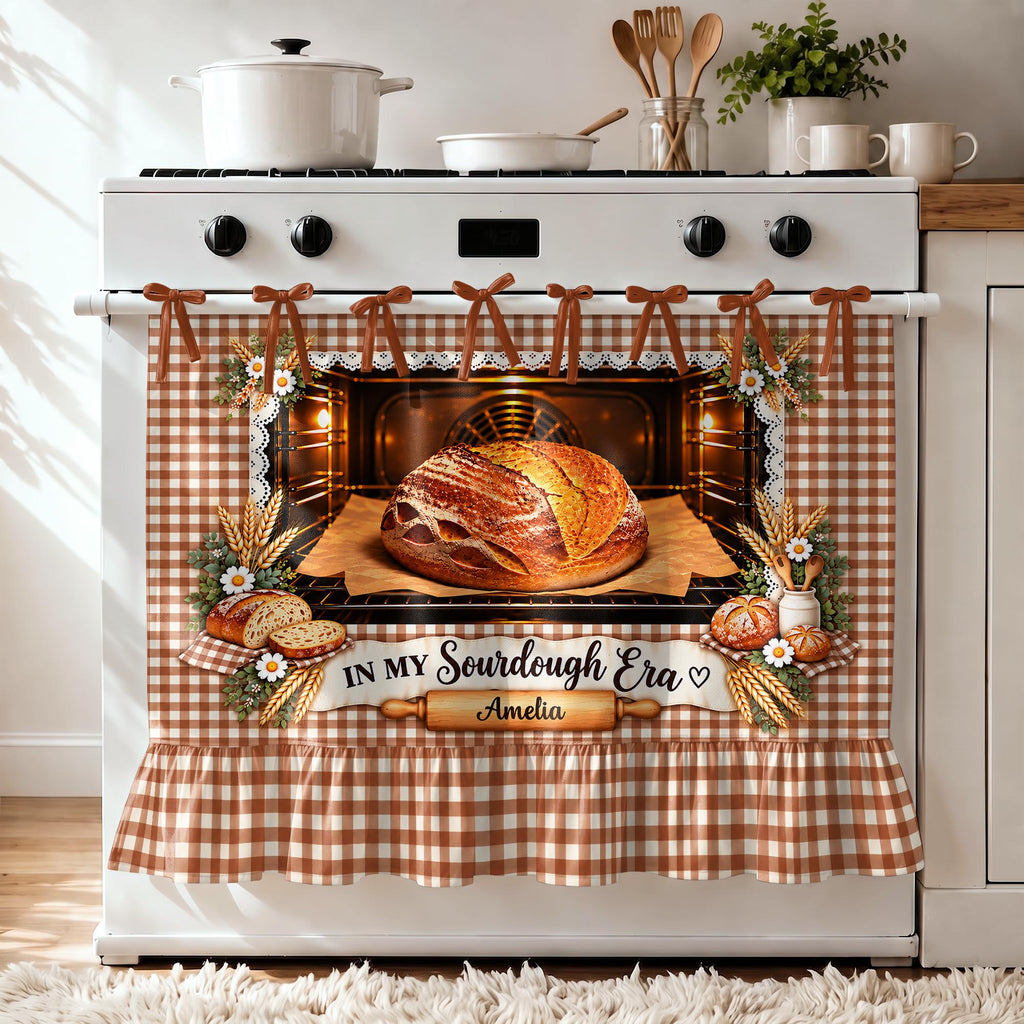 In My Sourdough Era, Personalized Oven Skirt Curtain, Gift For Bakers - 4