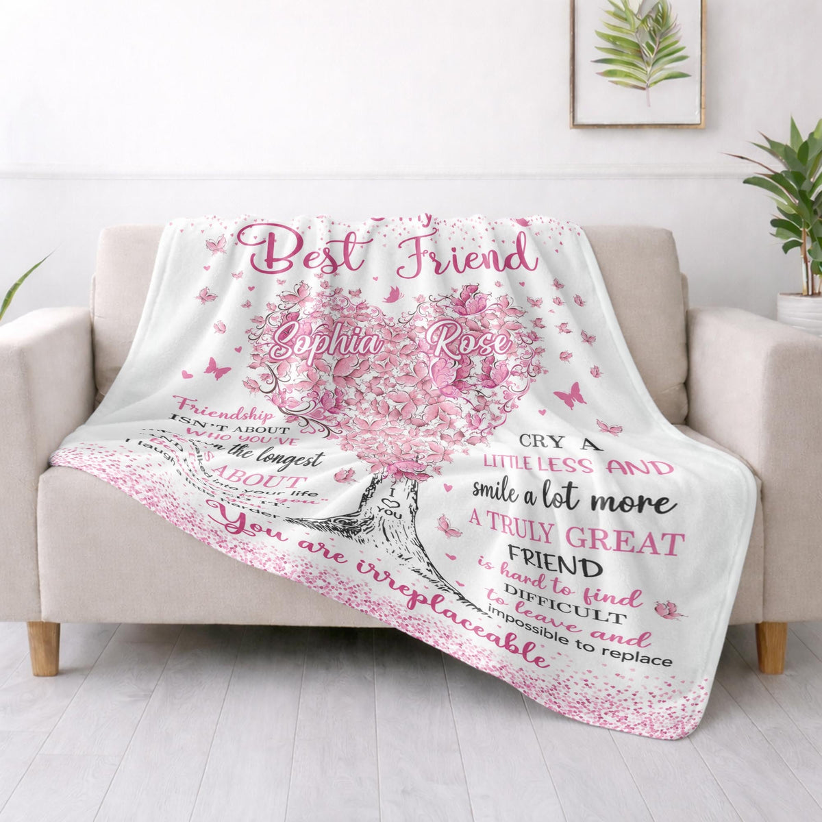 To My Best Friend, Personalized Custom Blanket, Gift For Bestie Lovers - 3