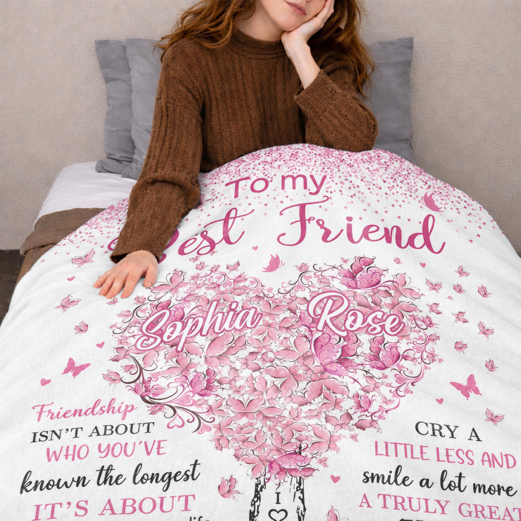 To My Best Friend, Personalized Custom Blanket, Gift For Bestie Lovers - 9