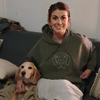 Custom Embroidered Hoodie Pet Line Drawing with Pet Portraits