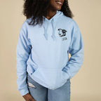 Custom Pet Facial Portrait Embroidered Outline Hoodie Sweatshirt
