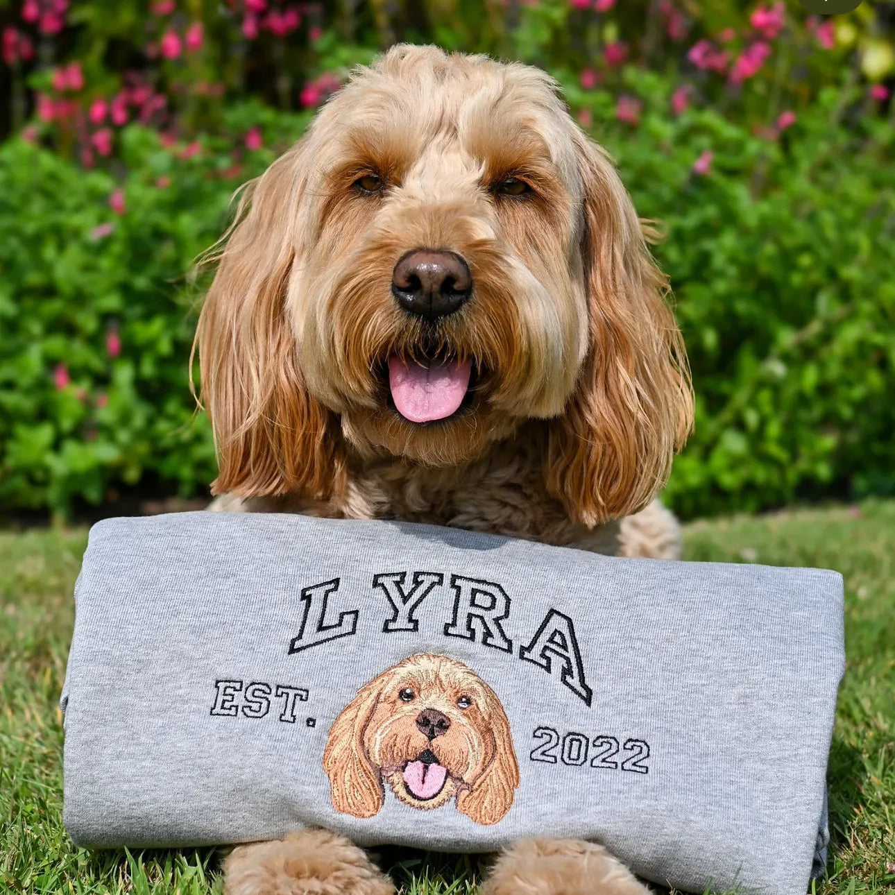 Embroidered Pet Portrait Organic Sweatshirt