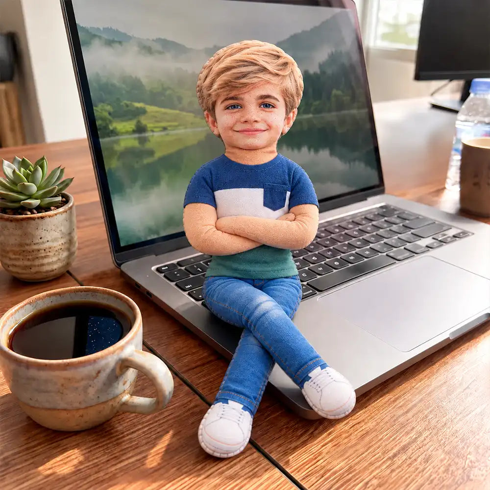 Personalized Photo Squishy Plush Doll, Waving Family Portrait, Unique Gift for Mom, Dad & Kids - 8