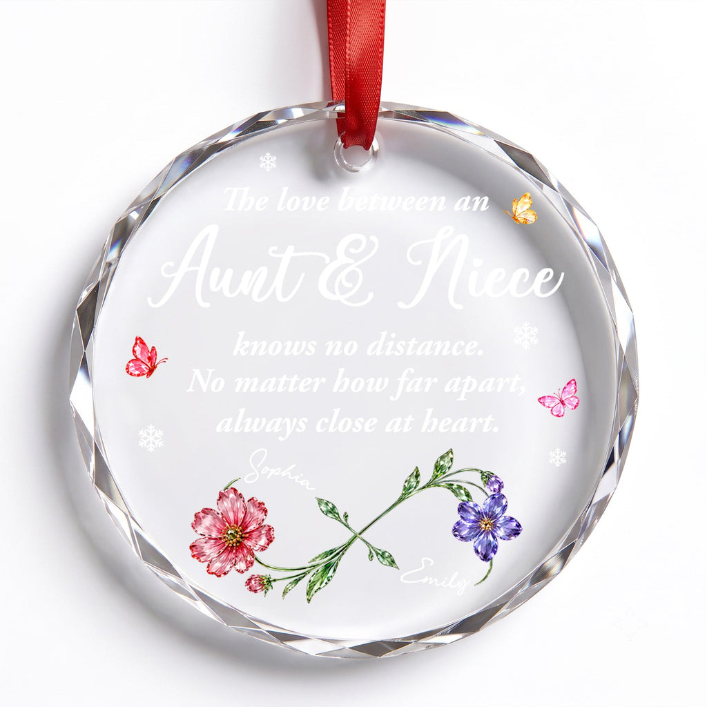 The Love Between An Aunt And Niece, Glass Ornament, Gift For Family - 5