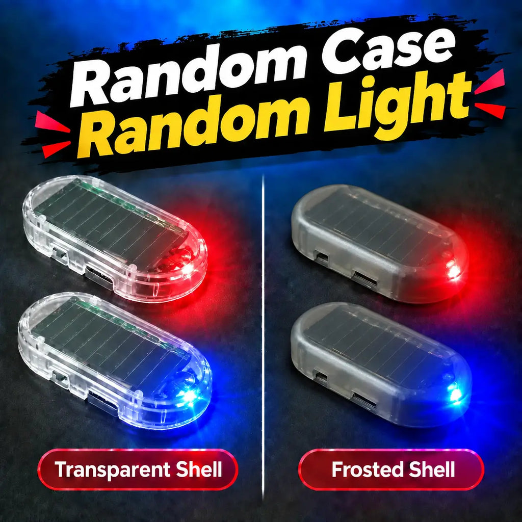Solar-Powered Simulated Car Alarm LED with Automatic Light Sensor