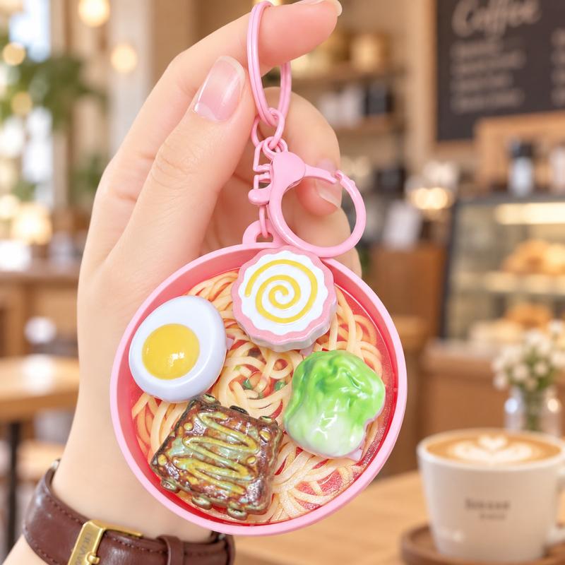 Cute Ramen Bowl Spinning Fidget Toy Keychain