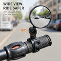 2-Pack Convex Bike Rearview Mirrors, Multi-Angle Adjustable Handlebar Mirrors for 1.5–3cm Bicycle Handlebars