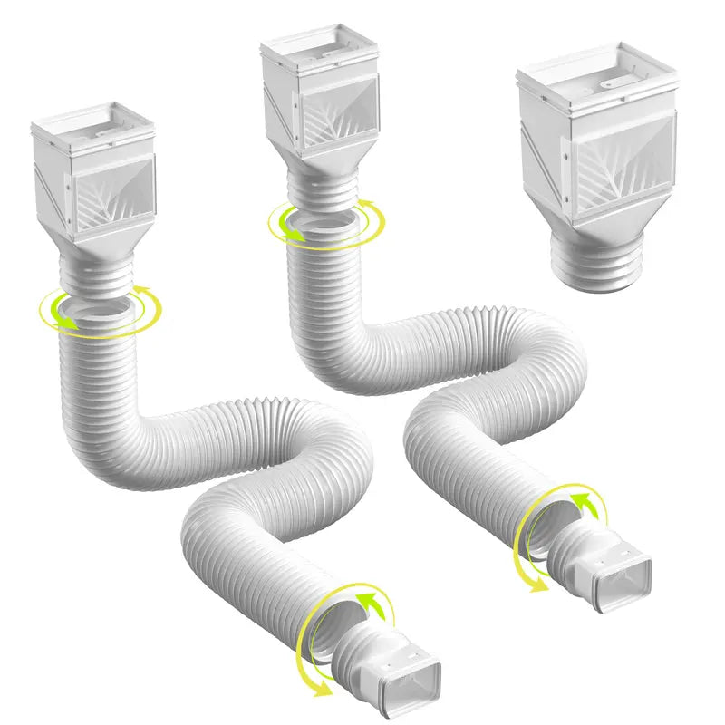 2-Pack 21–68-Inch Expandable Gutter Downspout Extensions with Leaf Filters