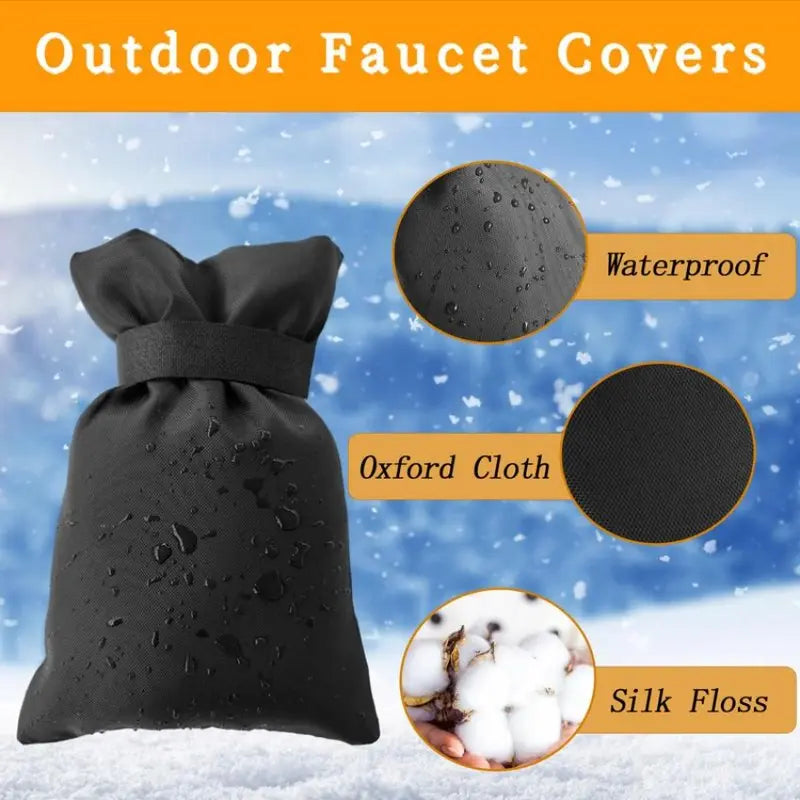 4-Pack Insulated Waterproof Outdoor Faucet Covers – 5.5 × 7.9 in