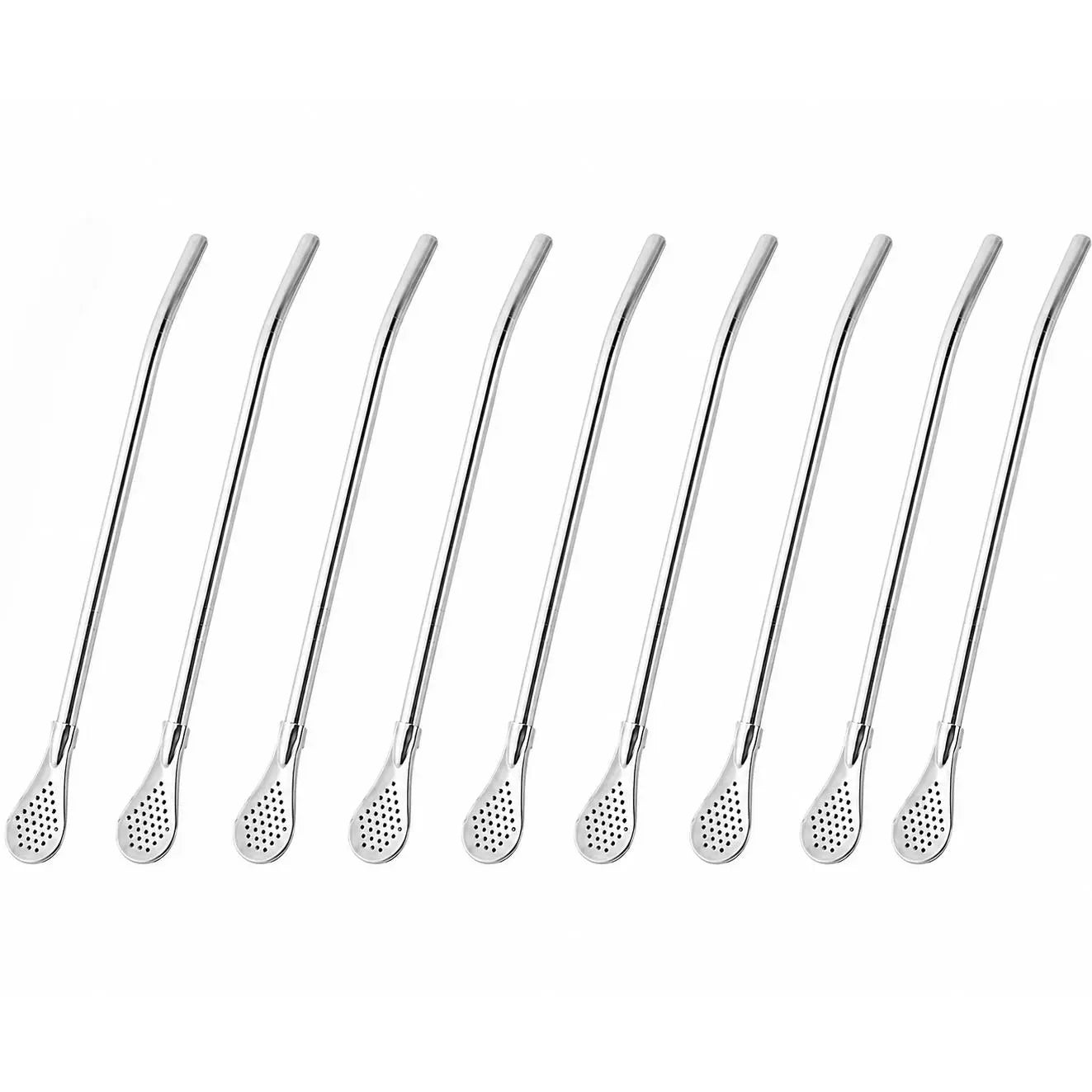 2-in-1 Stainless Steel Straw & Spoon with Filter, Reusable Metal Straw for Coffee, Milk Tea, Juice & Smoothies