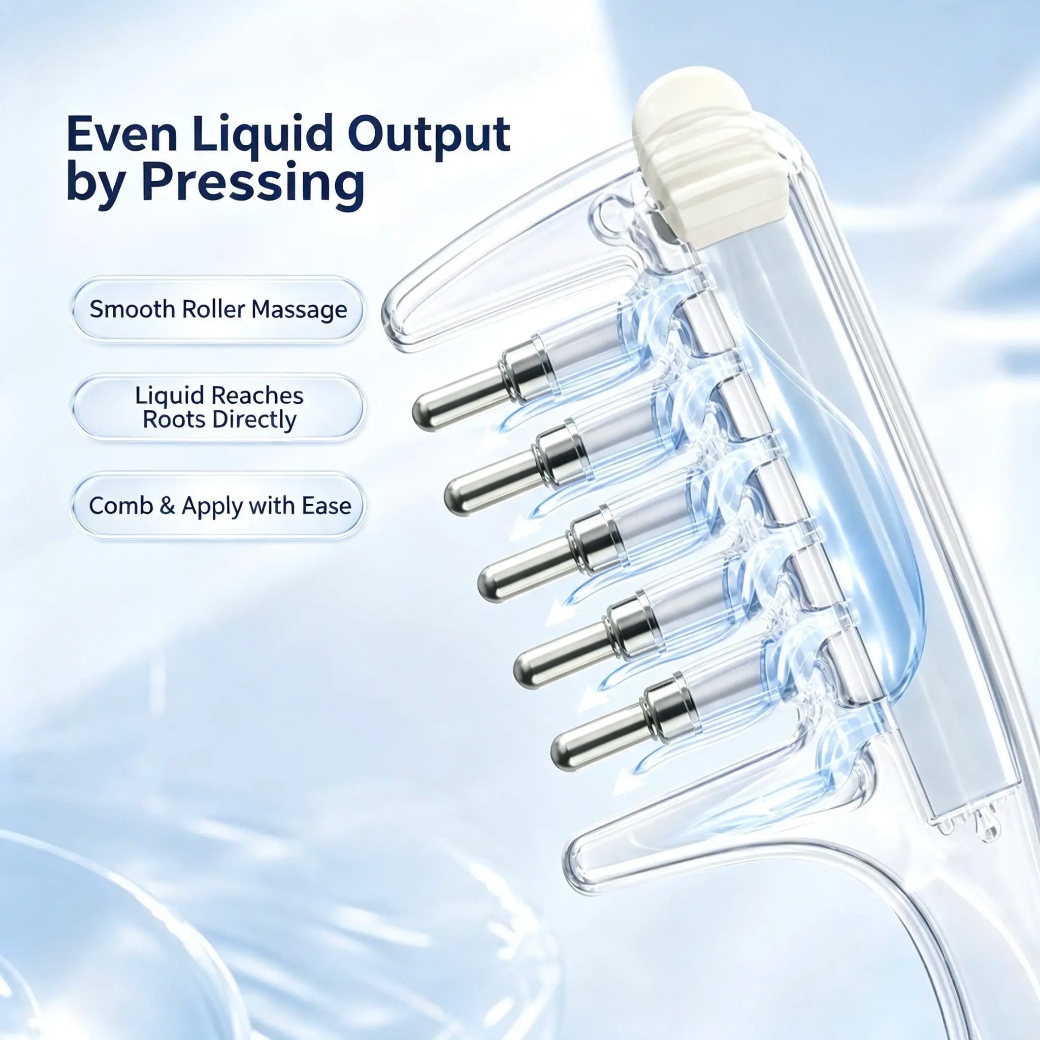 Scalp Liquid Applicator Comb, Refillable Hair Root Oil Massage Comb for Hair Care Treatment
