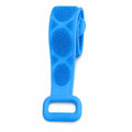 Double-Sided Silicone Bath Brush with Mesh Sponge, Long Back Scrubber Strap with Soft Bristles & Handles for Full-Body Cleansing