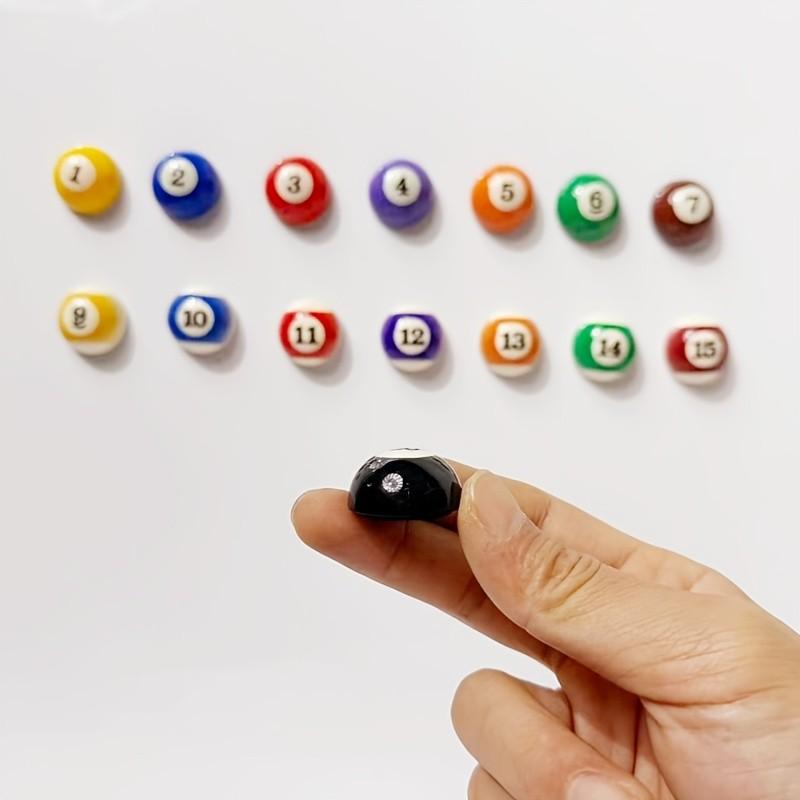 15-Piece Retro Billiard Ball Refrigerator Magnet Set