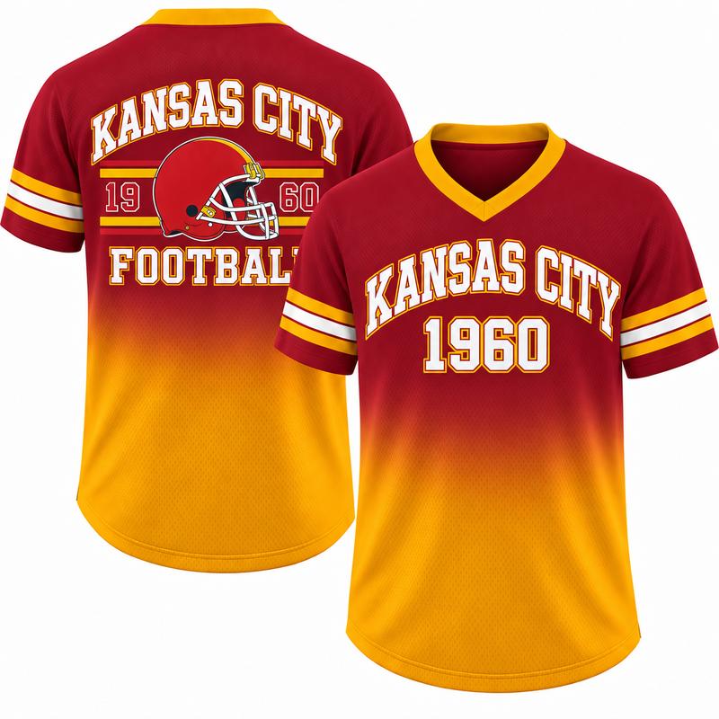 Unisex Game Day Gradient V-Neck Mesh Jersey