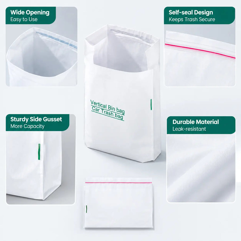Self-Adhesive Disposable Car Trash Bags – 20/40 Pack