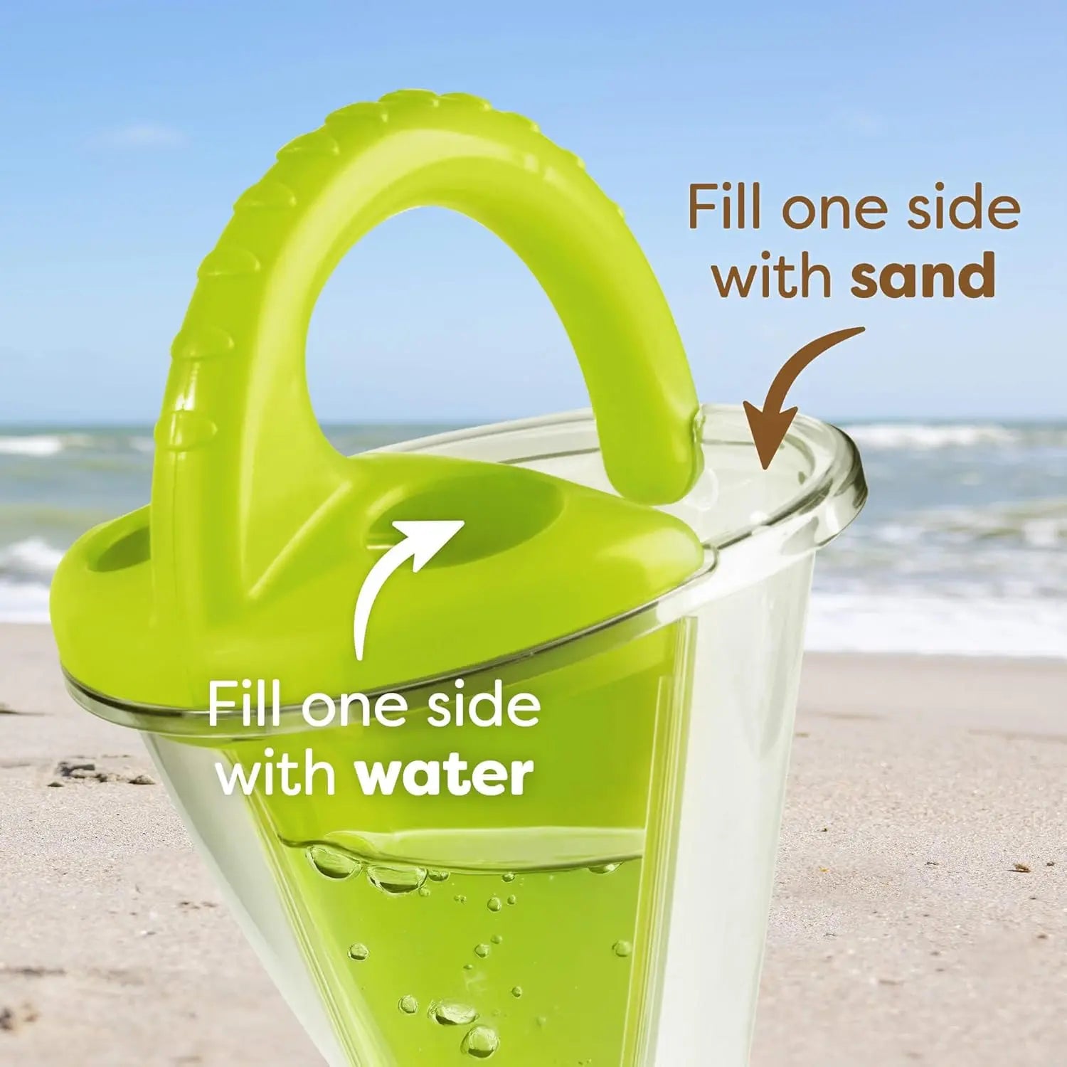 Drip Sand Castle Funnel Toy for Kids with Easy-Grip Handle for Beach & Sandbox Play