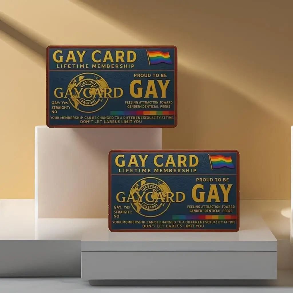 Official "Gay Card" Pride Identity Card - Humorous PVC Collectible Gift for LGBTQ+ & Allies