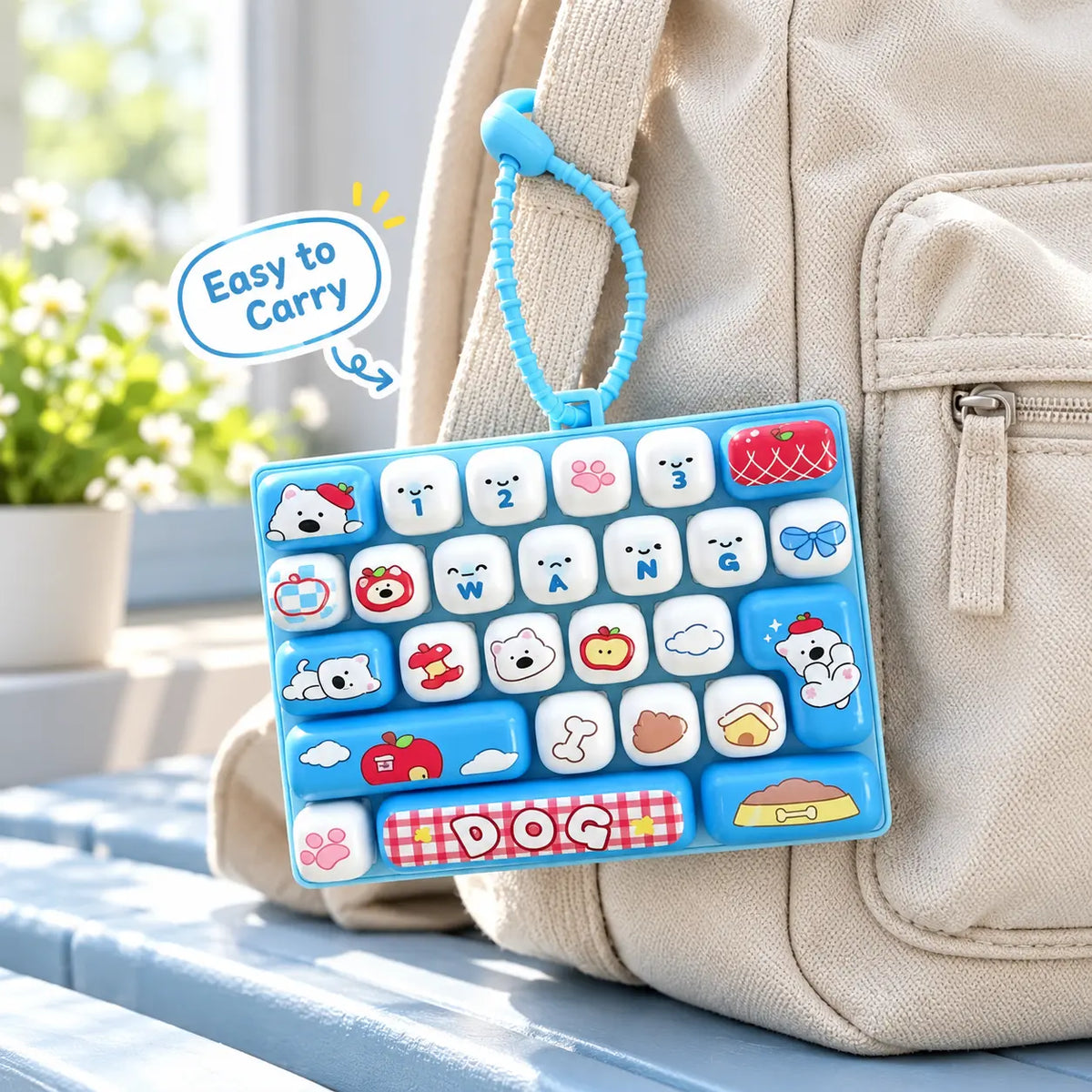 26-Key Mini Fidget Keyboard Keychain Sensory Toy