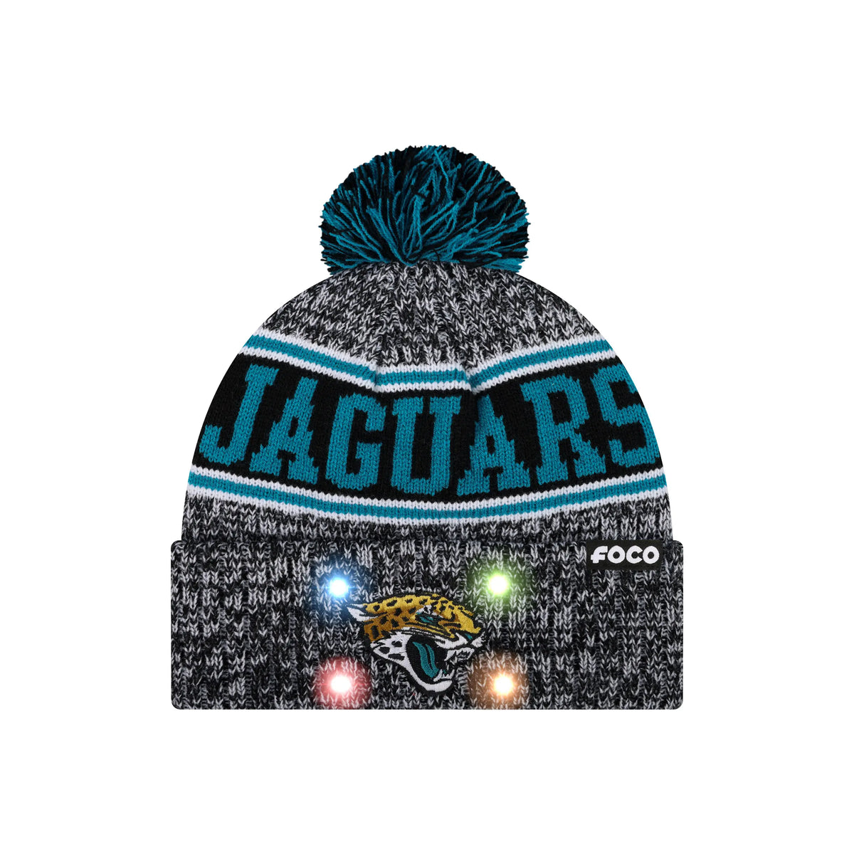 NFL Officially Licensed Team Color Warm Light up Pom Beanie