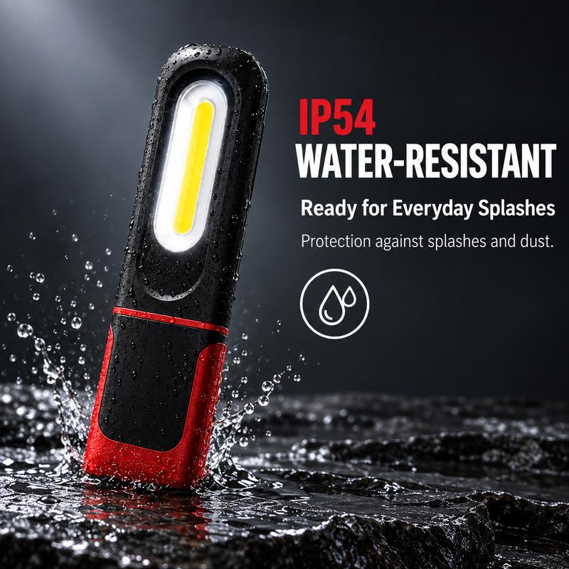 USB-C Rechargeable COB LED Work Light with Magnetic Base & Swivel Hook