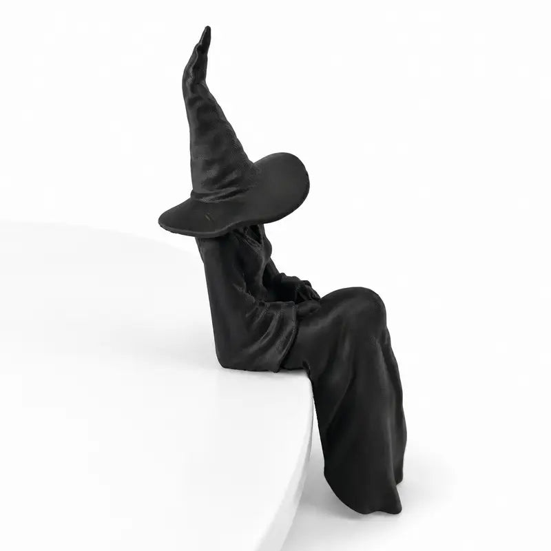 3D-Printed Faceless Black Witch Shelf Sitter Figurine
