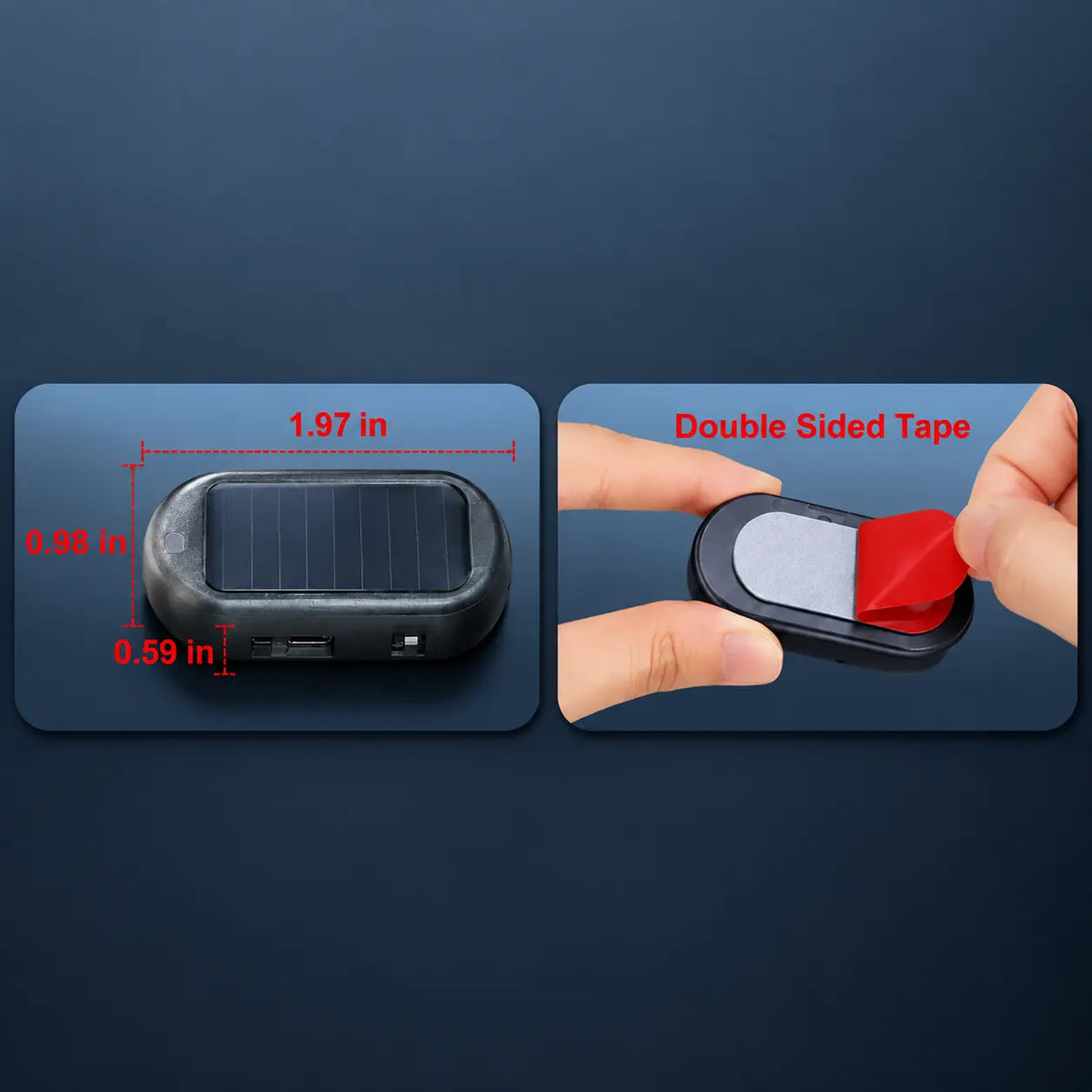 Solar-Powered Simulated Car Alarm LED with Automatic Light Sensor