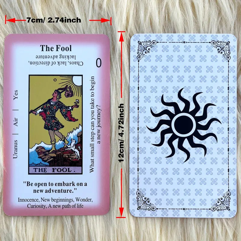 Beginner Tarot Card Deck & Meaning Guide Set