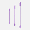 3-Pack Mini Silicone Makeup Spatulas for Foundation, Cream, Lotion, Jar Scraping & Cosmetic Use