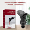 2-Pack , 2-in-1 Petal Wine Cork , No Drip and No Spill Aerator for Wine Lovers, Gift Box Included - Black
