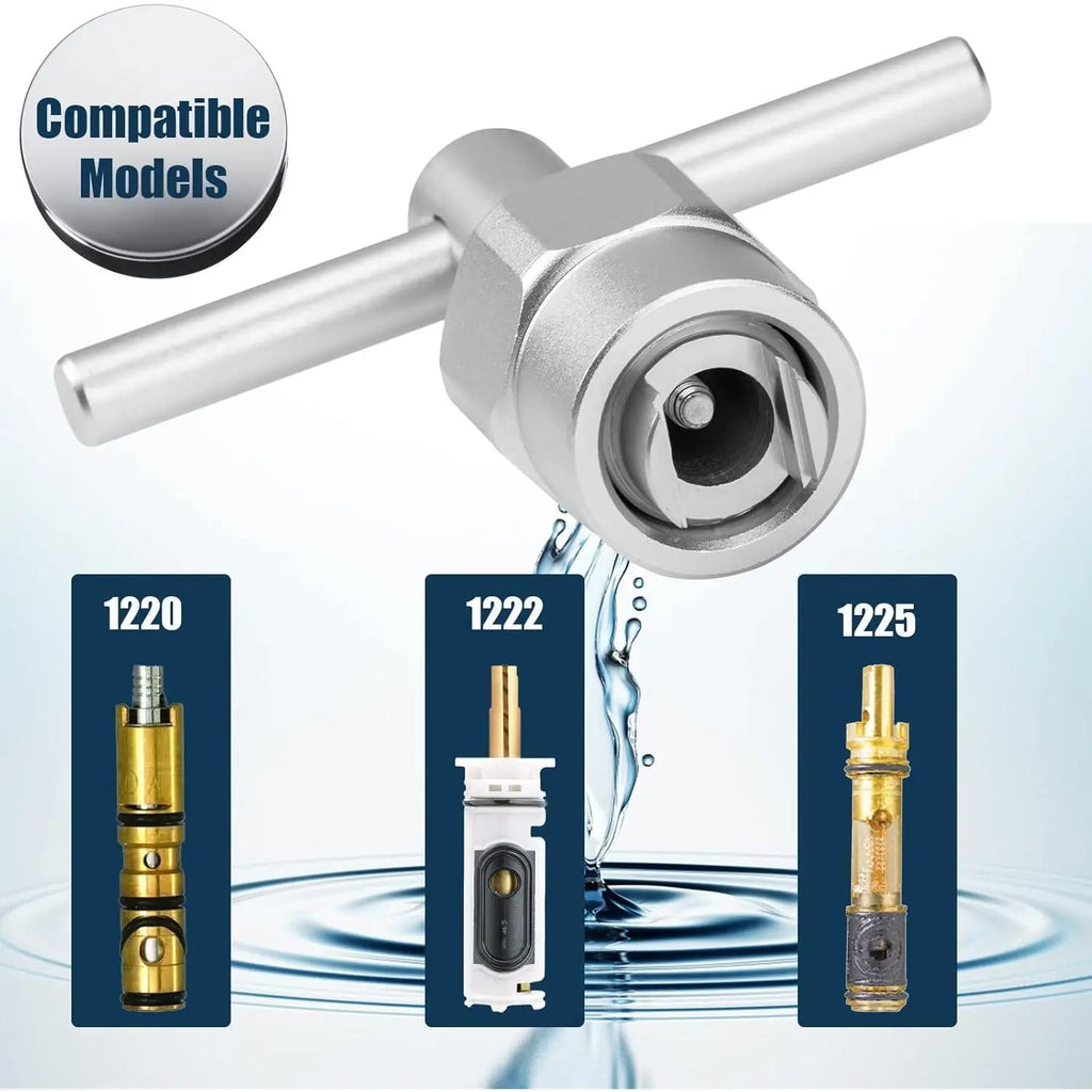 Cartridge Puller Removal Tool Compatible with Moen 1200, 1222 & 1225 Single-Handle Cartridges, Faucet Repair Tool Only