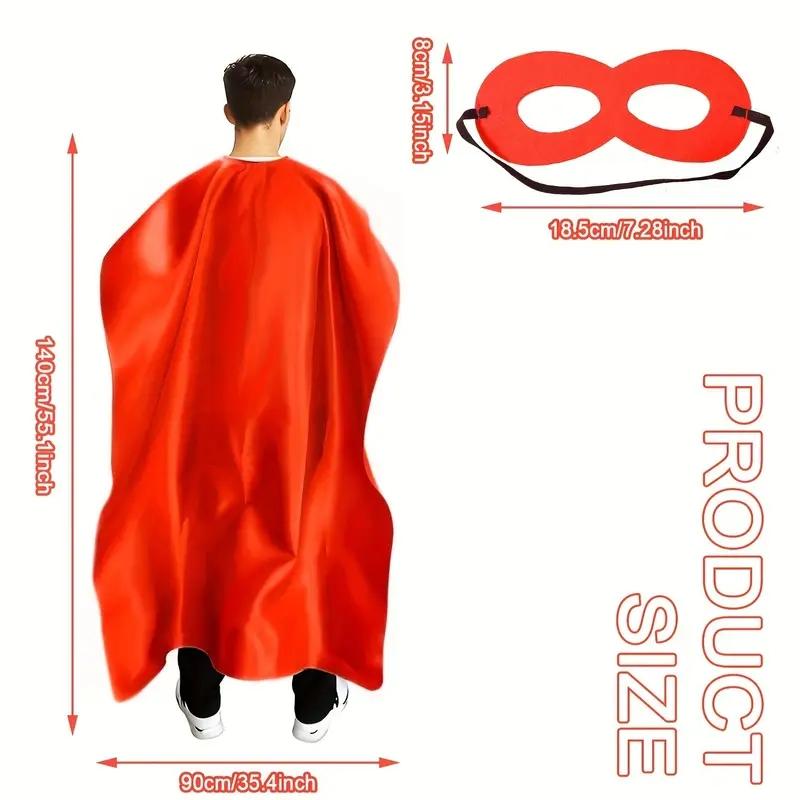 Unisex Adult Superhero Cape & Mask Costume Set