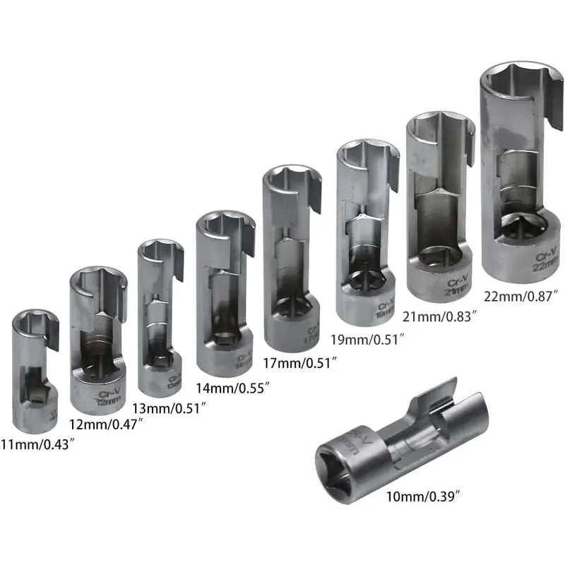GJANSH 10–22mm Injector Line Socket Set – 3/8″ & 1/2″ Drive