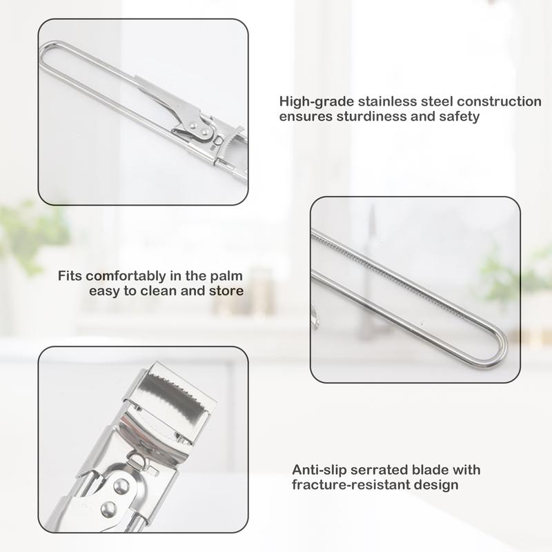 Adjustable Stainless Steel Jar & Bottle Opener for Weak Hands