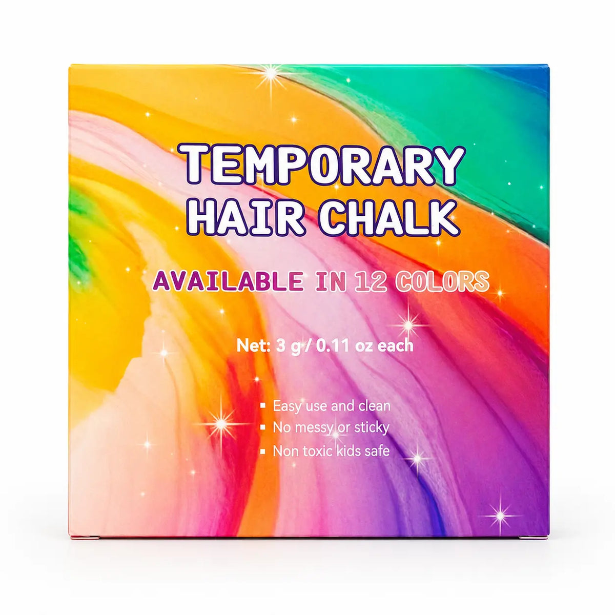 Washable Temporary Hair Chalk Set - Portable, Non-toxic Hair Color Powder for Sports Events, Festivals, Cosplay campingessentials